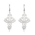 thumbnail image 1 of Pendientes colgantes de flor de loto para mujer, amuletos curativos de yoga, amuleto con símbolo Unalome, joyería de acero inoxidable, pendientes de yoga con flor de loto y Buda, 1 of 4