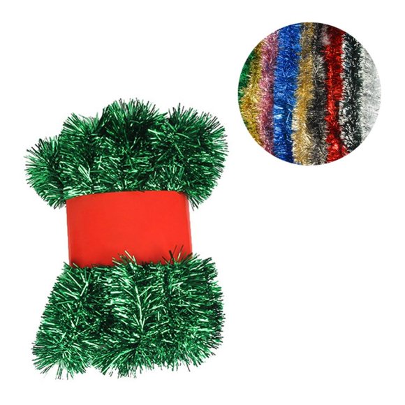 Guirlande de Noël en Aluminium Décoration Guirlande de Luxe Chunky Guirlande de Noël pour Décorations d'Arbre de Noël Mur Rail Maison Bureau Événement, 16,4 Pieds