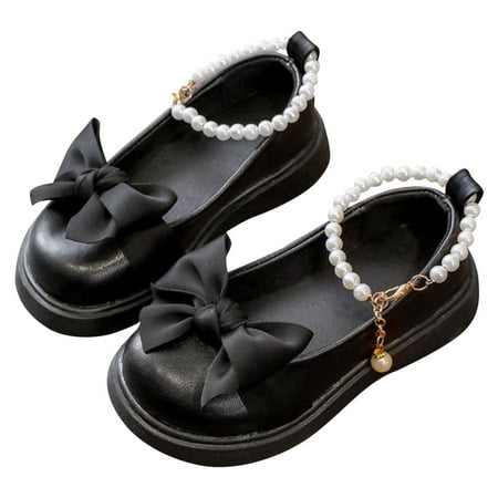 

Tengma Toddler Girl Sandals Fashion Spring Summer Toe Solid Color Bowknot Children Casual Shoes Sandals for Girls （Black Size: 35）