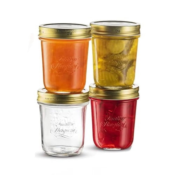 Bormioli Rocco Quattro Stagioni Jar Wide Mouth .32L / 10.75 oz - 4pc set