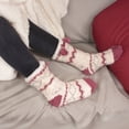 thumbnail image 3 of BambooMN Thermal Fuzzy Fleece-Lined Non-Slip Cabin Crew Socks - Assortment B - 3 Pairs, 3 of 5