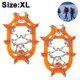 thumbnail image 2 of Crampones de montañismo antideslizantes para exteriores, 19 dientes, cubiertas para zapatos antideslizantes de acero inoxidable para hielo y nieve, fortalecen los suministros de escalada en hielo de, 2 of 5