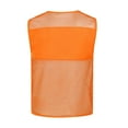 thumbnail image 4 of YUGYXL Reflective Safety Vest High Visibility Vest for Women Men Color Block Zipper Breathable Lightweight Tops Orange XXXL, 4 of 4