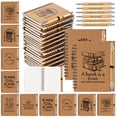 thumbnail image 1 of Juego de 12 cuadernos en espiral y bolígrafos de bambú de Thenshop, color marrón, 1 of 7