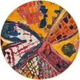 thumbnail image 2 of Rugs.com Haerfest Collection Rug – 5 Ft Round Yellow Low Rug Perfect For Kitchens, Dining Rooms, 2 of 9