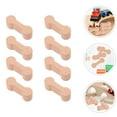thumbnail image 2 of Paquete de 8 conectores de vías, accesorios, adaptadores de vías de tren de madera, piezas de conector, 2 of 7