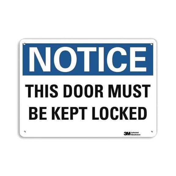 Lyle Notice Sign,10 in x 14 in,Aluminum U5-1553-RA_14X10