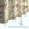 thumbnail image 6 of Fall Pumpkins and Floral Pattern Shower Curtain 36"x72" ,Bathroom Decorative Shower Curtains Set with 12 Hooks,Modern Waterproof Washable Shower Curtain, 6 of 6