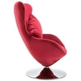 thumbnail image 2 of vidaXL Swivel Egg Chair with Cushion Red Velvet, 2 of 5