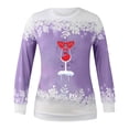 thumbnail image 3 of Rciityk Womens Christmas Tops Casual Cute Wine Glass Santa Hat Printed Crewneck Pullover Sweaters Winter Long Sleeve Sweatshirt Christmas Gifts - Fall/Winter Savings Clearance, 3 of 3