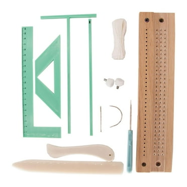 HILABEE Bookbinding Kits Book Cover Guide Sewing Supplies Scrapbooking Tool Guide Bookbinding Ruler Hand Bookbinding Tool