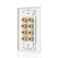thumbnail image 4 of 4X 8 Postes Placa de Pared del Altavoz Placa de Pared del Cine en Casa Panel de Audio para 4 Altavoces, 4 of 5