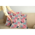 thumbnail image 3 of Ambesonne Colorful Throw Pillow Cover 2 Pack, Peony Rose Butterflies, 20", Multicolor, 3 of 6