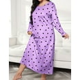 thumbnail image 2 of Nightgown for Women Valentine's Day Plus Size Long Maxi Loungewear Scoop Neck Sleepwear Full Length Pajama Dresses Shermie, 2 of 3