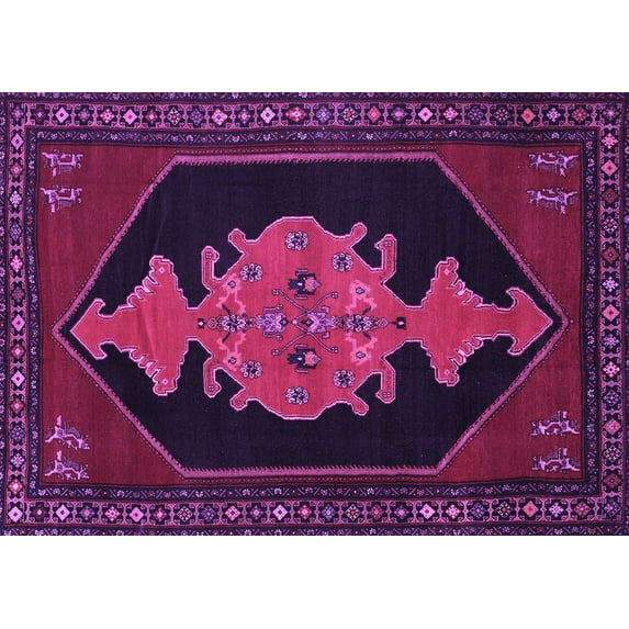 Ahgly Company Indoor Rectangle Persian Purple Traditional Area Rugs, 3' x 5'
