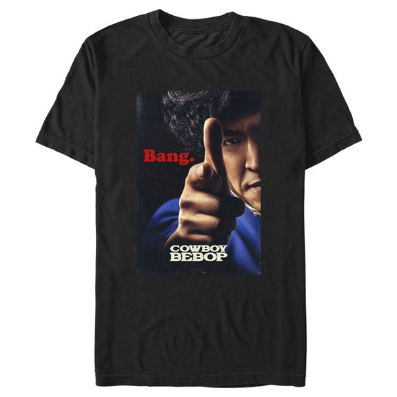 Men's Cowboy Bebop Spike Spiegel Bang Graphic Tee Black 3X Large