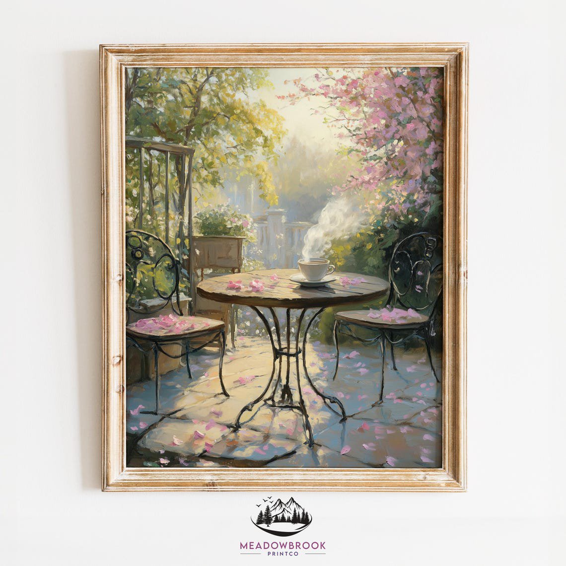 French Garden Cafe Spring Unframed Paper Print