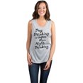 thumbnail image 2 of Day Drinking Is Better Than Night Drinking Women's Fashion Sleeveless Muscle Tank Top Tee Sport Grey, 2 of 4