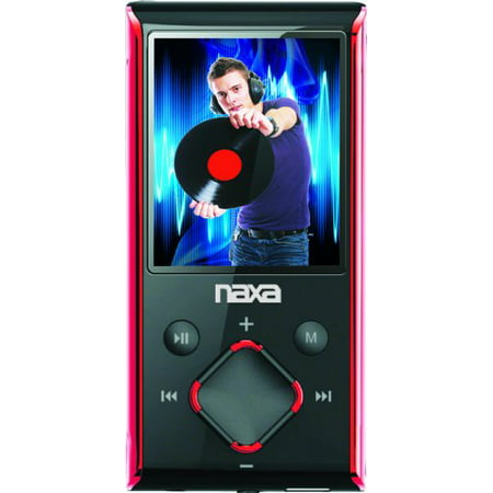 Naxa Nmv-173n 4 Gb Red Flash Portable Media Player - Audio Player, Photo Viewer, Video Player, Fm Tuner, Memory Card Reader, Voice Recorder - 1.8" Active Matrix Tft Color Lcd - Battery (nmv173nrd)