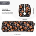 thumbnail image 3 of Cauagu Sunflowers Print Leather Pencil Pen Case - Stationery Bag Portable Stationery Bag Big Capacity Pencil Pouch Cosmetic Organizer Bag for Men & Women, 3 of 7
