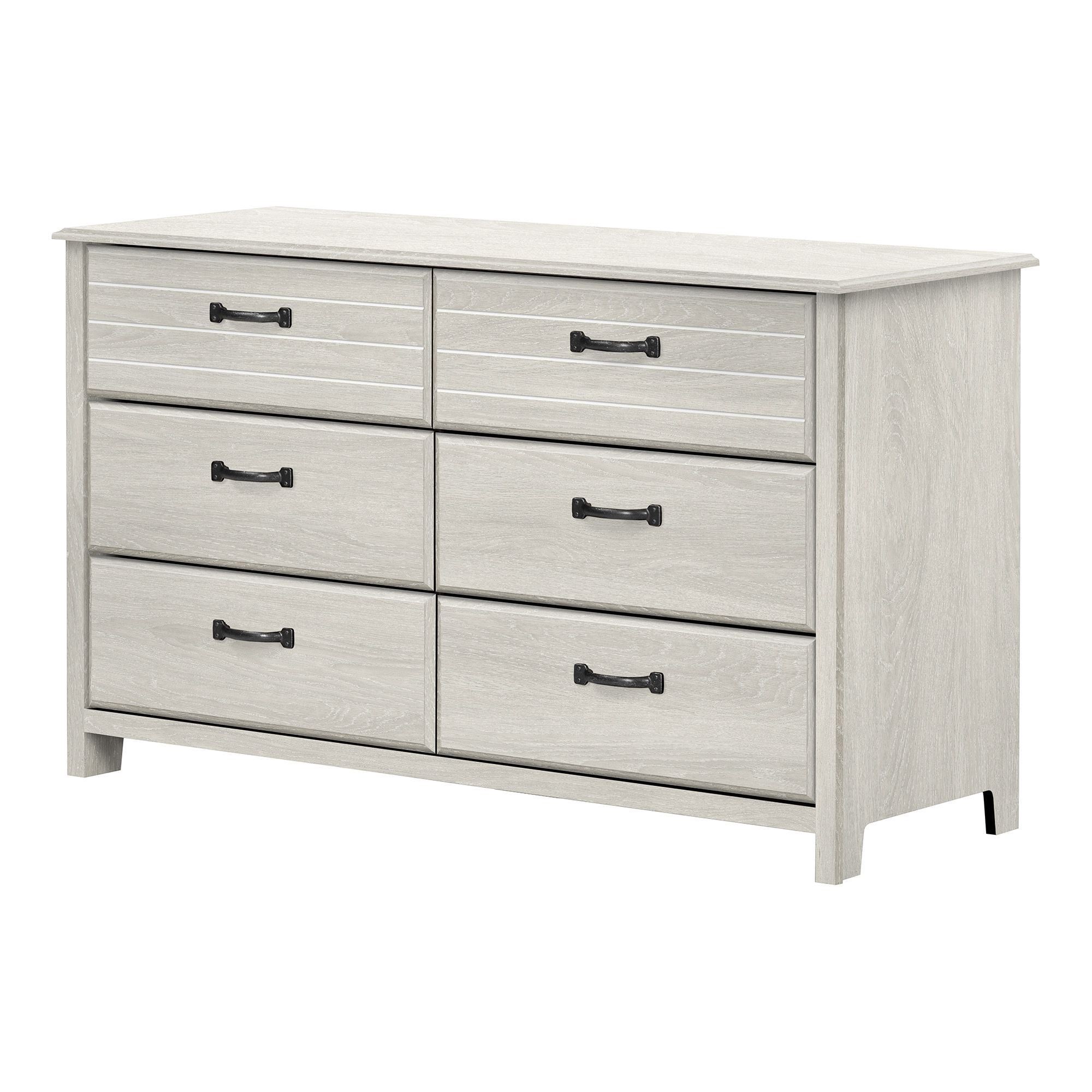 South Shore Ulysses 6Drawer Double Dresser Winter Oak
