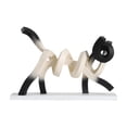thumbnail image 4 of Resumen de figuras de gato Crafts Decoración de la estatua de la estatua Desktop Resina Kitty Figura Minimalista de arte Minimalista para estantería 30x10x23cm, 4 of 8