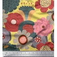 thumbnail image 1 of Soimoi Rayon Crepe Fabric Flower Artistic Decor Fabric Printed Yard 46 Inch Wide, 1 of 3