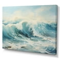 thumbnail image 2 of Designart "Oceanic Storm In Watercolor" Coastal Ocean Canvas Wall Art, 2 of 7