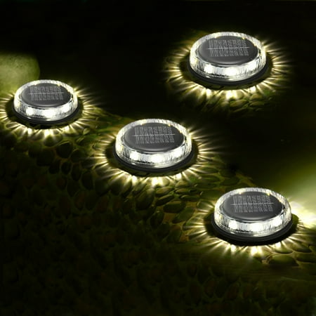 

Christmas Savings Feltree Lighting Solar Ground Lights Outdoor With 9 Led Lamp Beads Disk Lights Garden Lights锛Solar Powered Waterproof In-Ground Outdoor Landscapes Lighting 4pc