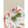 thumbnail image 6 of Suealasg Kids Boys Easter Gentleman Suits Outfits 6M 1T 2T 3T 4T 5T Little Boys Long Sleeve Lapel Button Bunny Print Shirt and Shorts Set Summer Easter -themed Clothing for Child Boys, 6 of 9