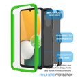 thumbnail image 4 of Njjex Phone Cases for Samsung Galaxy A13 5G (2021) 6.5", [Buit-in Temerped Glass Screen Protector] Combo Holster Belt Clip [Heavy Duty] [Kickstand] Full-Body Rugged Holster Case (Green), 4 of 9