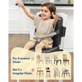 thumbnail image 3 of Asiento elevador HOMEAL para niños pequeños, ajustable, antideslizante, gris oscuro, 3 of 7