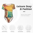 thumbnail image 4 of Kdxio Island Beach Guinea Pig for Women's Short-Sleeved Onesie Stylish Round Neck Pajamas Bodysuit Jumpsuit Nightwear-Large, 4 of 7