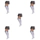 thumbnail image 1 of Medias pantimedias coloridas Qarigey Calcetines largos Iris calentador muslo alto Tipo 19, 1 of 5