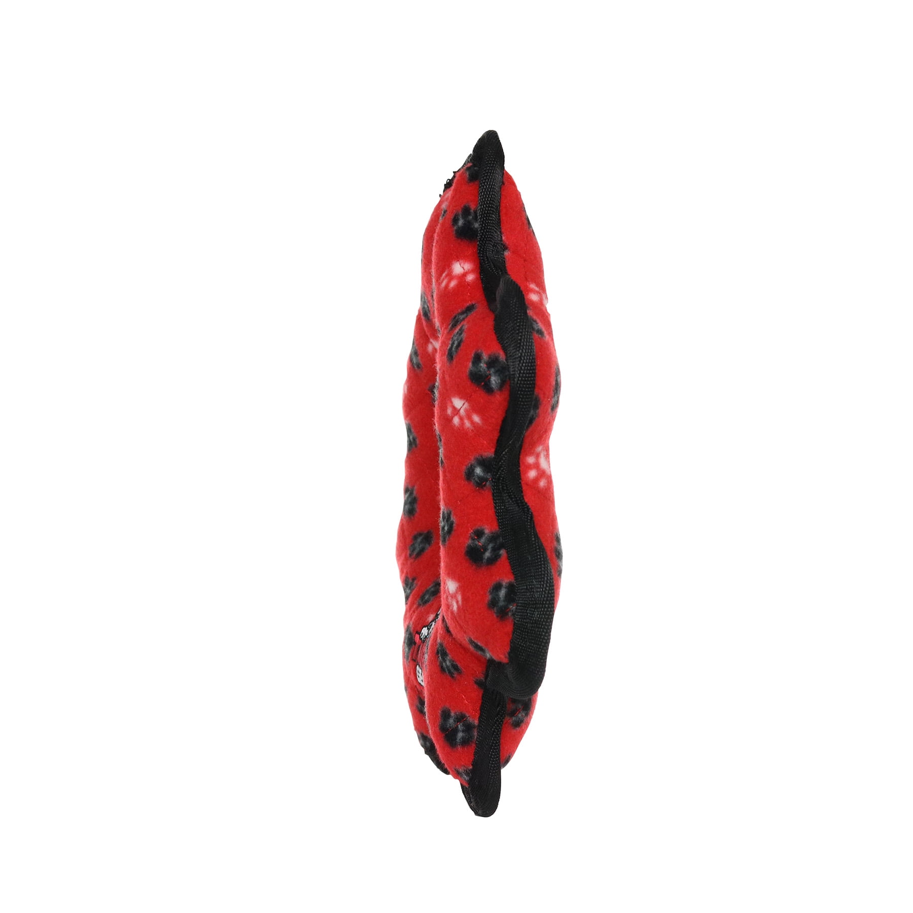 TUFFY® Ultimate Gear Ring Red Paw, 2-Pack, Durable Plush Squeaky Dog Toys