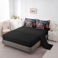 thumbnail image 5 of Feelyou Boho Floral Owl Animal Comforter Set 7pcs, Stars Starry Sky Full Bedding Set, 5 of 8