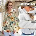 thumbnail image 6 of DISNIMO Floral Printed Sweatshirts for Women Long Sleeve Hoodies Waffle Pullover Tops Casual Pullover Tops for Fall Winter, 3XL, 6 of 7