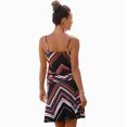 thumbnail image 2 of Cismea - Mini Vestido de Verano con Volantes Florales para Mujer, sin Mangas, con Lazo en El Hombro, LíNea Acampanada, Vestidos Cortos, Vestidos de Playa（Rojo） Cismea falda, 2 of 2