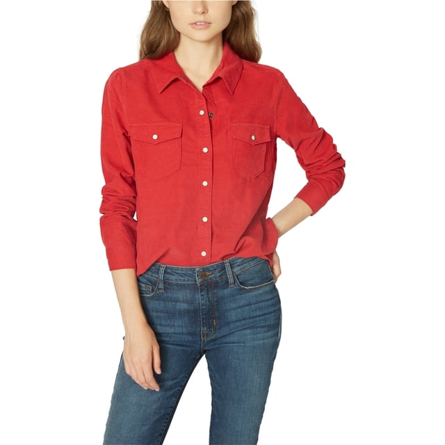Camisa con botones a presión Sanctuary Clothing Mujer Roja XS Button Down