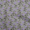 thumbnail image 1 of oneOone Cotton Jersey Purple Fabric Floral Retro Fabric For Sewing Printed Craft Fabric By The Yard 58 Inch Wide, 1 of 5