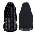 thumbnail image 6 of XYZCANDO Patriotic Front Car Seat Covers featuring Thin Blue Line Flag - Durable Breathable 2-Piece Set for Vehicle Interior Protection, 6 of 10