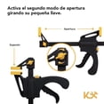 thumbnail image 3 of Prensa Sargento Doble Uso Kingsman 36in Ajuste Rapido Negro, 3 of 7