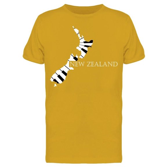 New Zealand Map Piano Tee Men's -Image by Shutterstock
