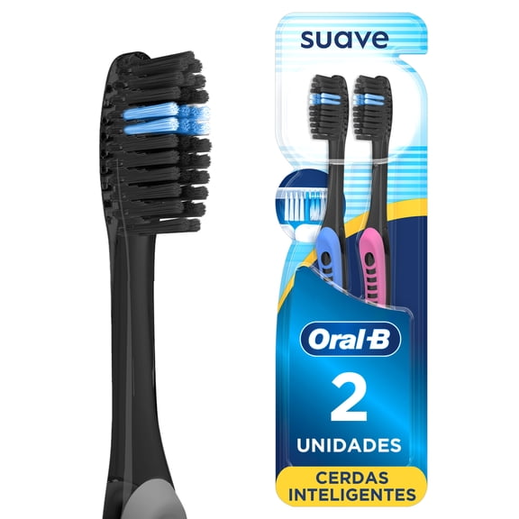 Cepillo de Dientes Oral-B Indicator Black con Cerdas Suaves, 2 pzas