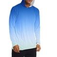 thumbnail image 3 of OHMZYZO Men's Sun Protection Hoodie Shirts Long Sleeve UPF 50+ Swim Shirt with Hood Lightweight Quick Dry Running Hiking Tops ZZ-Sky Blue L, 3 of 7