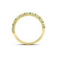 thumbnail image 4 of Diamond Princess 10kt Yellow Gold Womens Round Emerald Diamond Stackable Band Ring 1/5 Cttw, 4 of 4