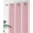 thumbnail image 2 of Soild Color Thermal Insulated Blackout Curtains for Bedroom 54 Length Pink Room Darkening Curtain 1 Panel Grommet Window Curtain Drape for Living Room Nursery Room, 2 of 7