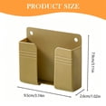 thumbnail image 2 of 1 Pcs Wall Mounted Phone Holder, Wall Mounted Phone Holder with Adhesive, No-Drill Phone Stand for Charging, Built-in Cable Slot, Phone Holder for Bathroom, Bedroom, Kitchen, RV, 2 of 9