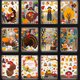 thumbnail image 1 of 12 pegatinas para ventana de Acción de Gracias BRI hojas calabazas pavo ardilla piñas bellotas, 1 of 5