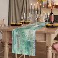 thumbnail image 2 of Table Runners 90 Inches Long Dress Scarves, Teal Blue Boho Farmhouse Coffee/Dining/Kitchen Table Runner for Living Room, Vintage Ethnic Tribe Abstract Art 13x90 Inch, 2 of 9